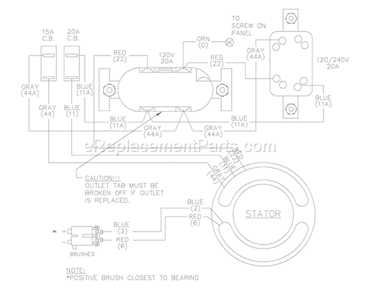 Page D Diagram and Parts List for 1576-0  Briggs and Stratton Generator